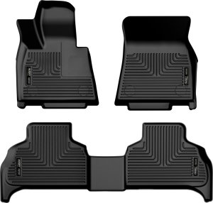BMW X5 Floor Liners - Front + 2nd Row - Husky Liners - WeatherBeater Series - Black - `19-`23